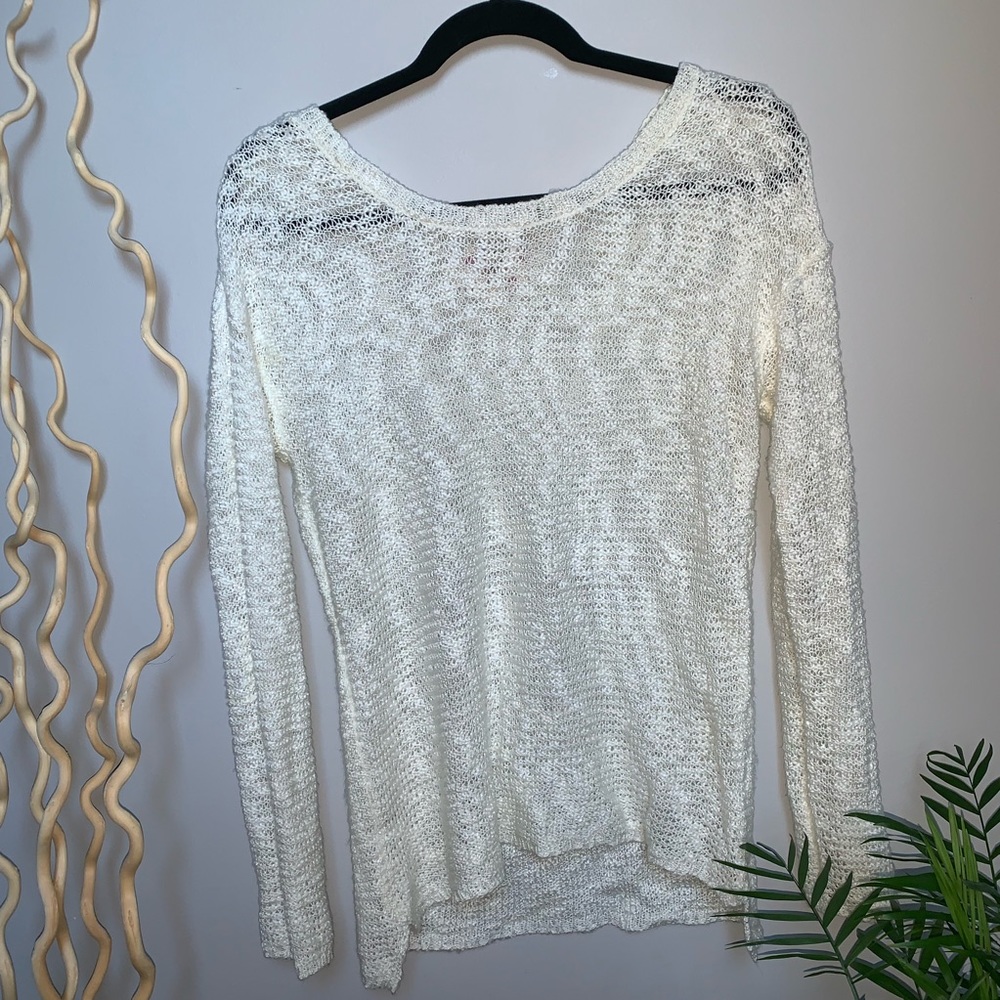 Knit Long Sleeve Sweater w/ Back Lace Detail ⚡️